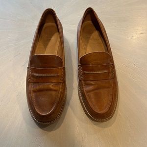 madewell size 8 leather loafers